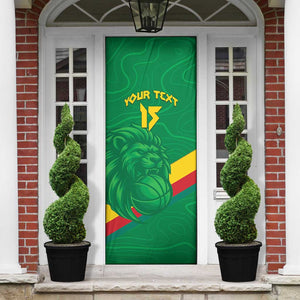 Custom Cameroon Basketball Door Cover Go Champions Indomitable Lions
