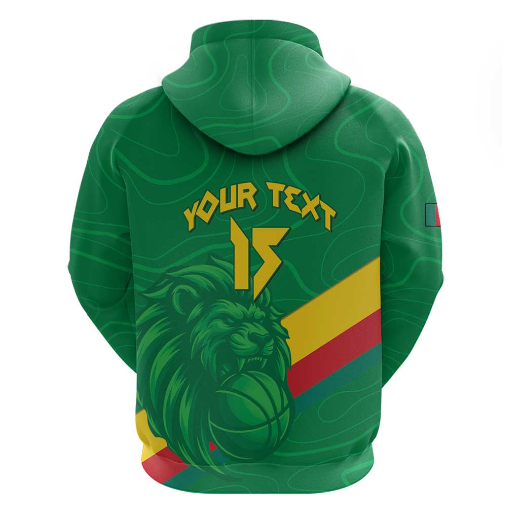 Custom Cameroon Basketball Hoodie Go Indomitable Lions - African Pride