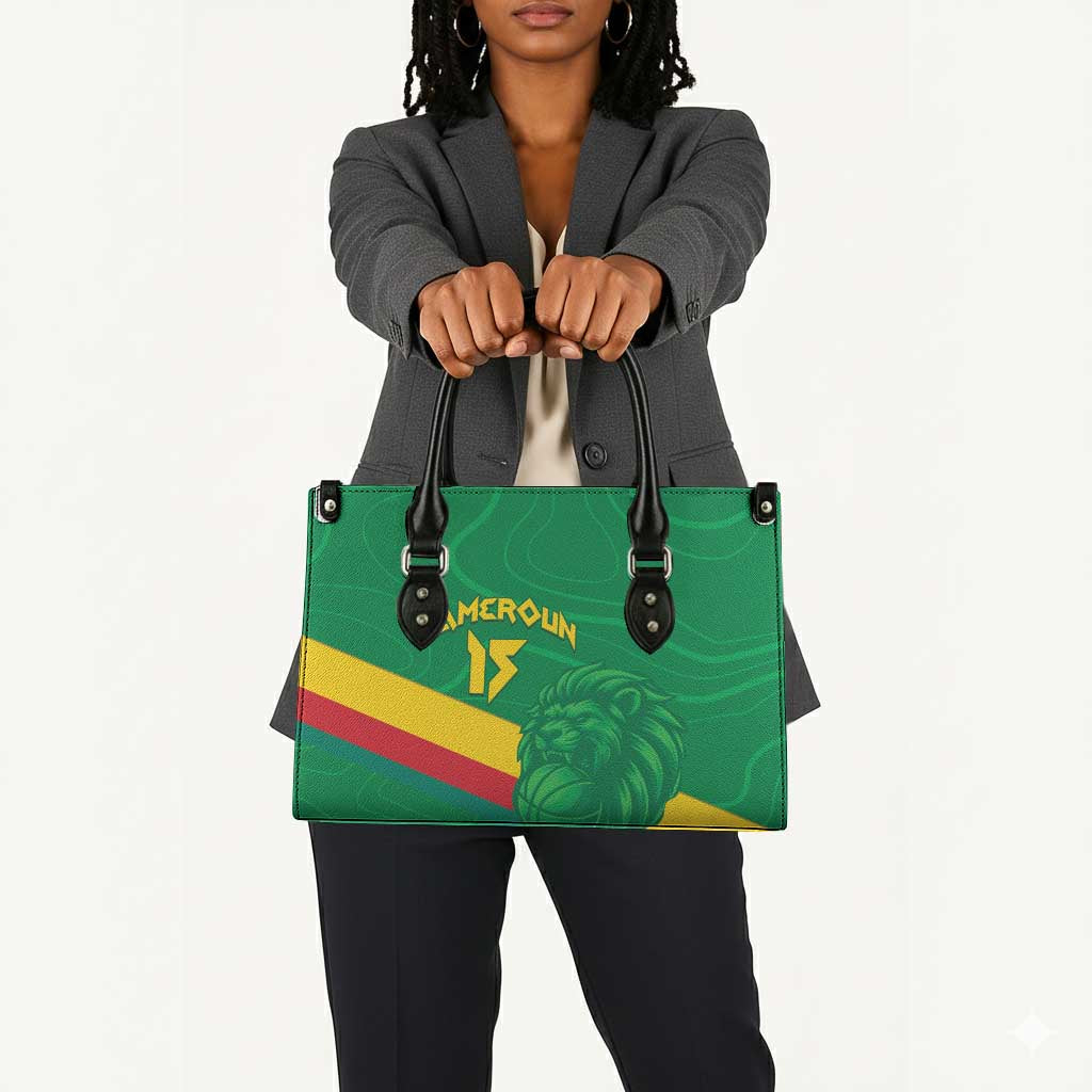 Custom Cameroon Basketball Leather Bag Go Champions Indomitable Lions