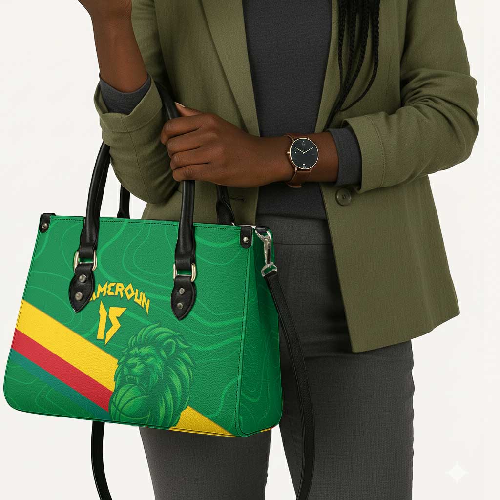 Custom Cameroon Basketball Leather Bag Go Champions Indomitable Lions