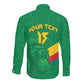 Custom Cameroon Basketball Long Sleeve Button Shirt Go Indomitable Lions - African Pride
