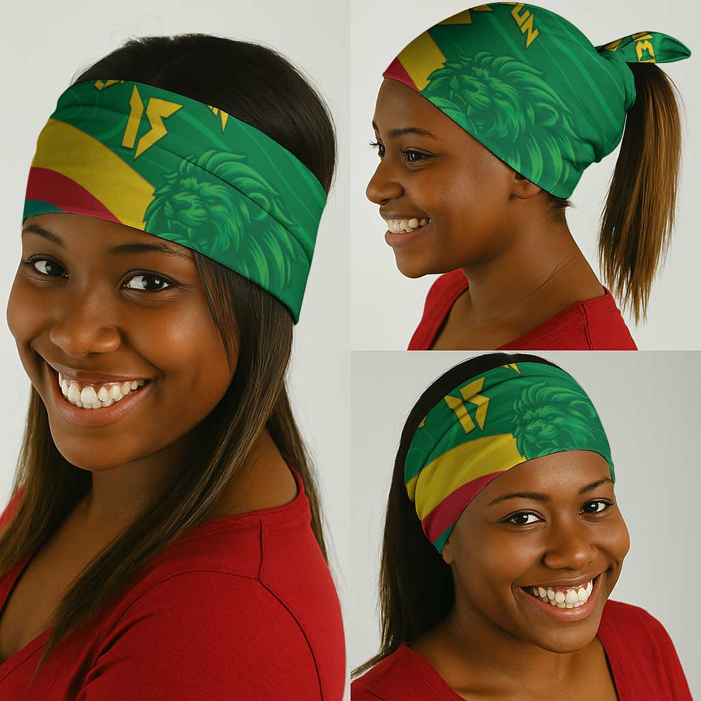 Cameroon Basketball Neck Gaiter Go Indomitable Lions LT15