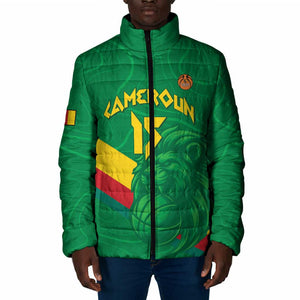 Custom Cameroon Basketball Padded Jacket Go Champions Indomitable Lions