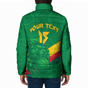 Custom Cameroon Basketball Padded Jacket Go Champions Indomitable Lions