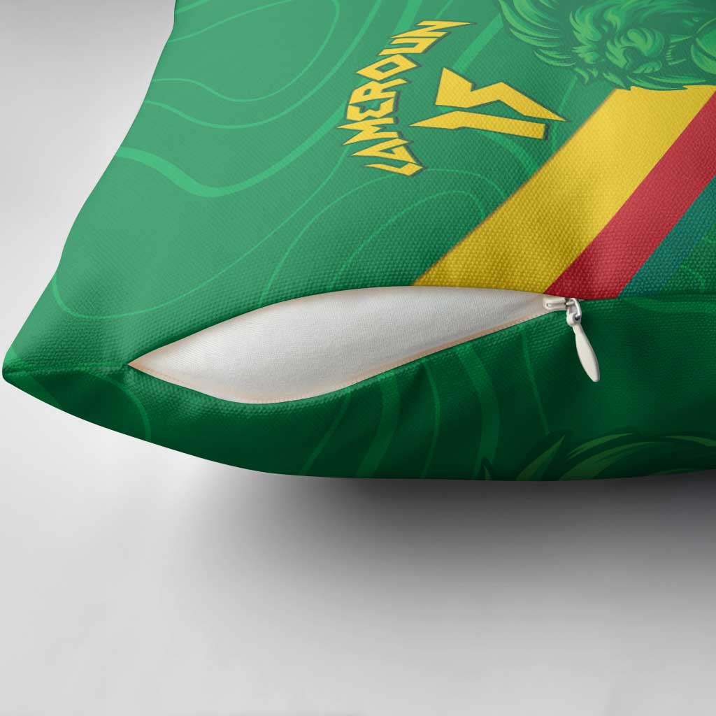 Custom Cameroon Basketball Pillow Cover Go Champions Indomitable Lions