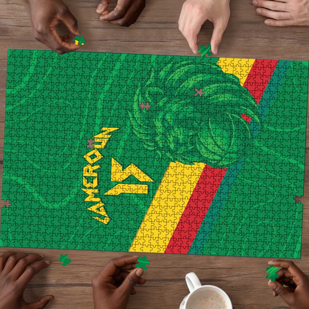 Custom Cameroon Basketball Puzzle Go Champions Indomitable Lions