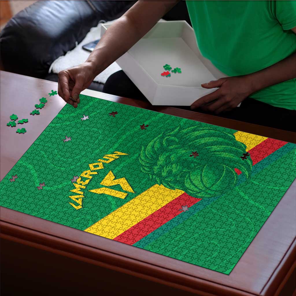 Custom Cameroon Basketball Puzzle Go Champions Indomitable Lions