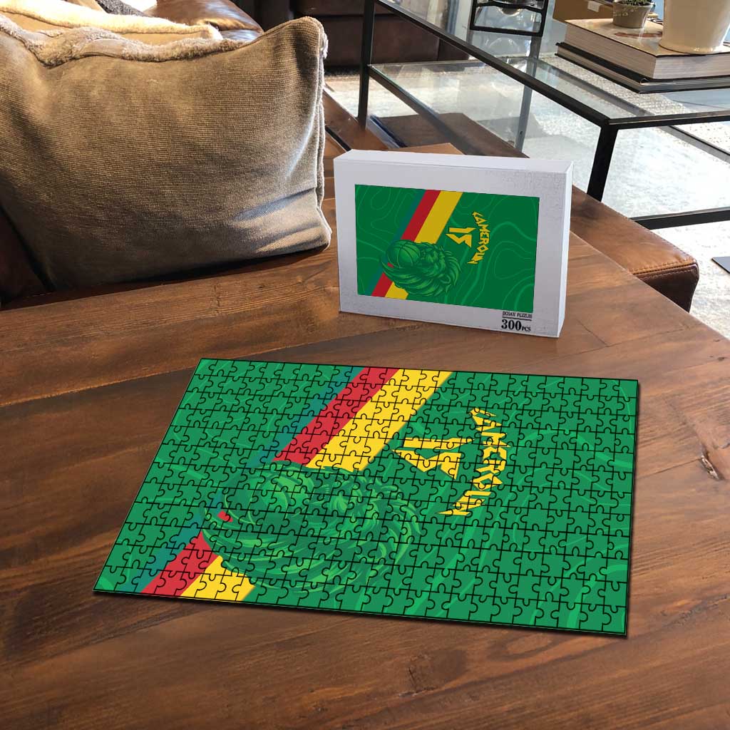 Custom Cameroon Basketball Puzzle Go Champions Indomitable Lions