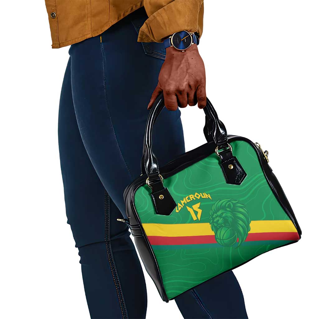 Custom Cameroon Basketball Shoulder Handbag Go Indomitable Lions - African Pride