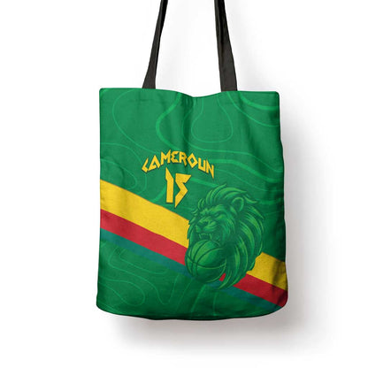 Custom Cameroon Basketball Tote Bag Go Champions Indomitable Lions