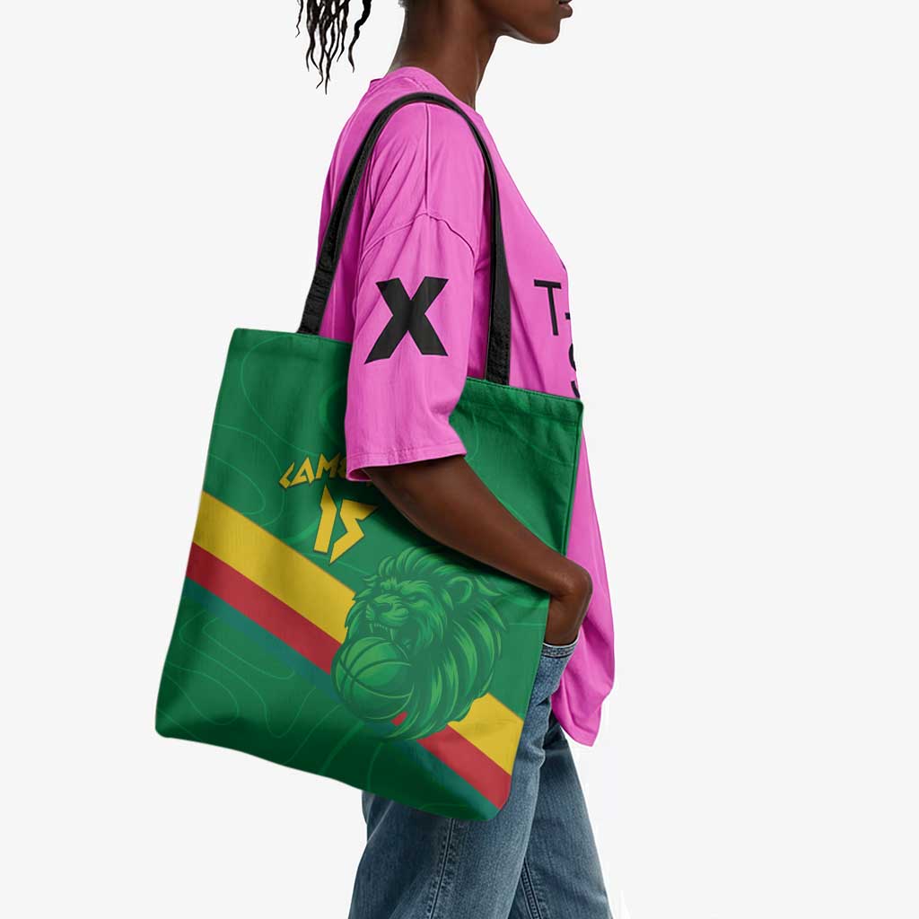 Custom Cameroon Basketball Tote Bag Go Champions Indomitable Lions