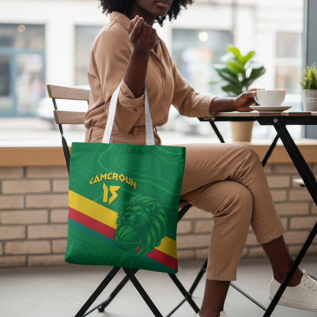 Custom Cameroon Basketball Tote Bag Go Champions Indomitable Lions