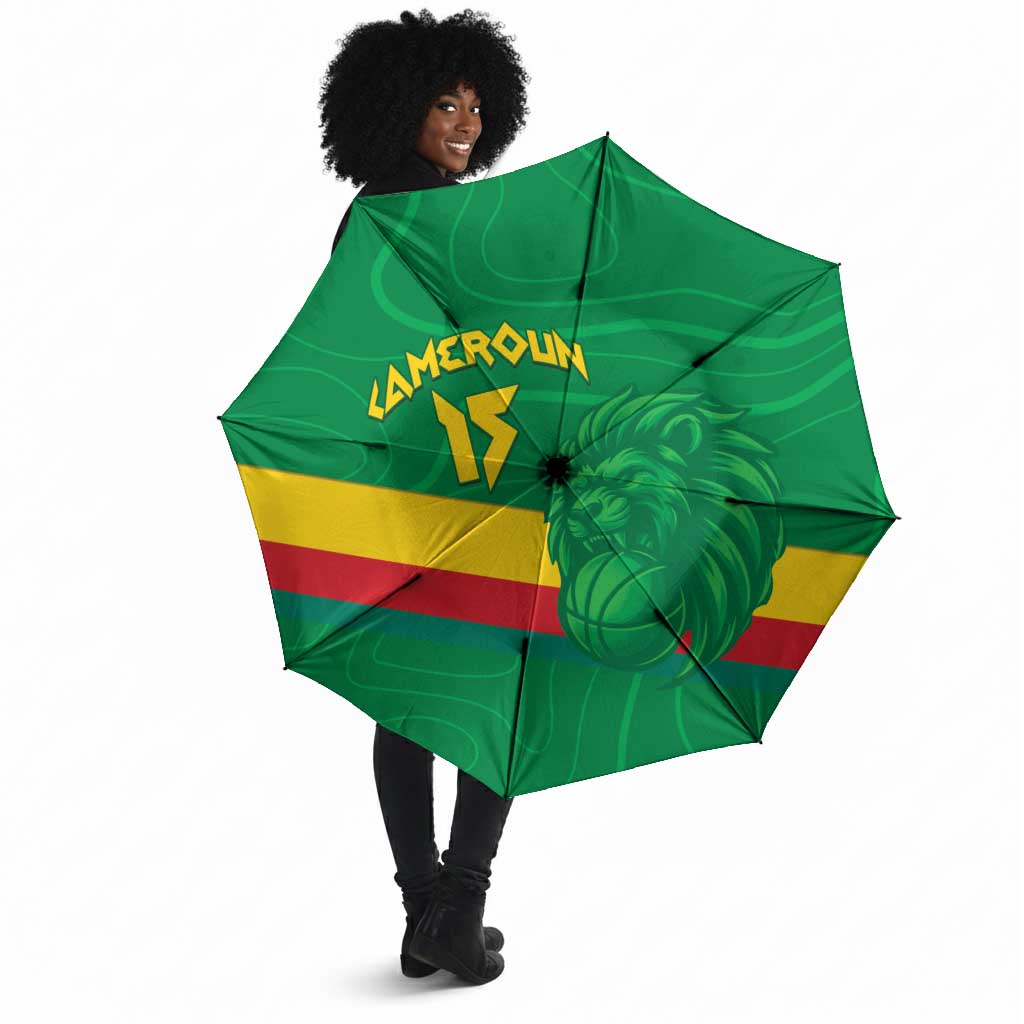 Custom Cameroon Basketball Umbrella Go Champions Indomitable Lions