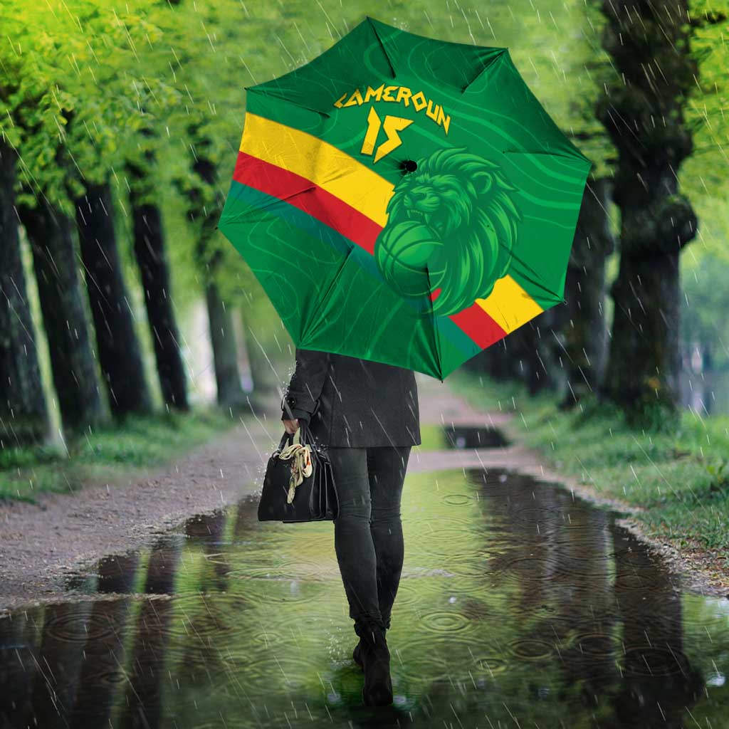 Custom Cameroon Basketball Umbrella Go Champions Indomitable Lions