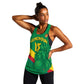 Custom Cameroon Basketball Women Racerback Tank Go Indomitable Lions - African Pride