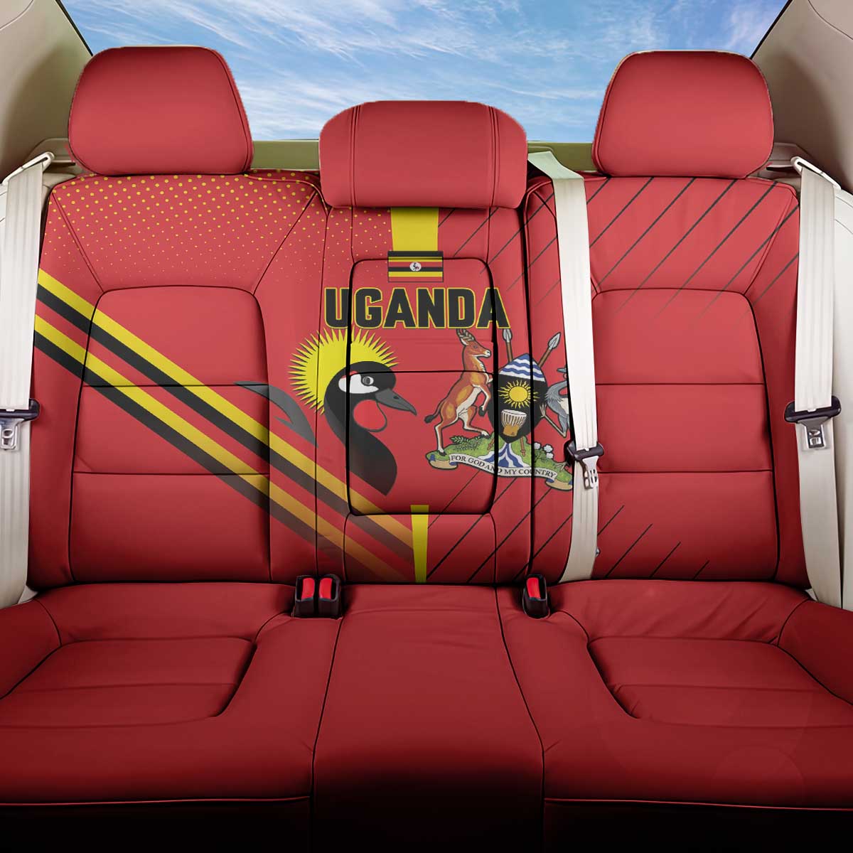 Uganda Basketball Back Car Seat Cover Go Champions Silverbacks - African Pride