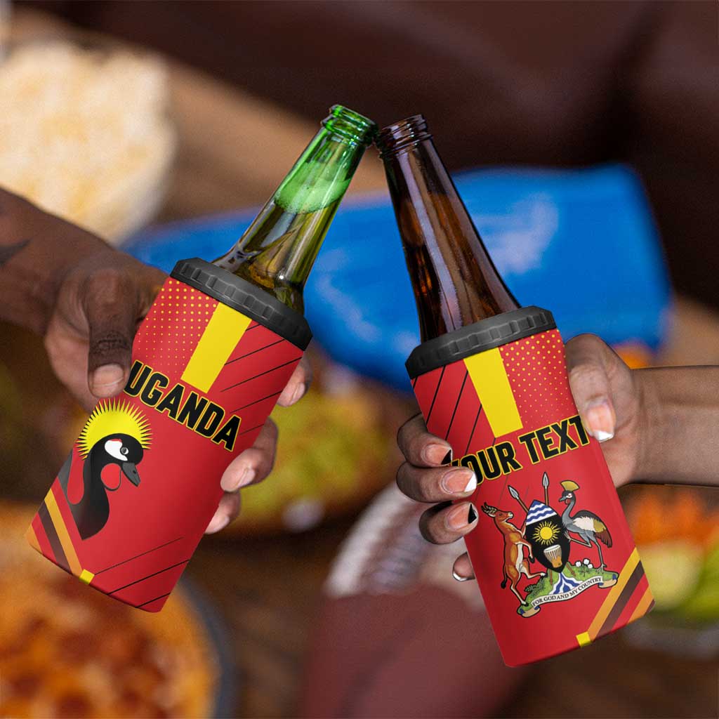 Custom Uganda Basketball 4 in 1 Can Cooler Tumbler Go Champions Silverbacks - African Pride