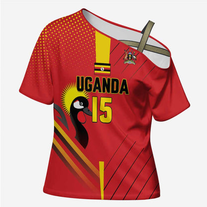 Custom Uganda Basketball Cross Shoulder Shirt Go Silverbacks