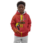 Custom Uganda Basketball Kid Hoodie Go Champions Silverbacks - African Pride