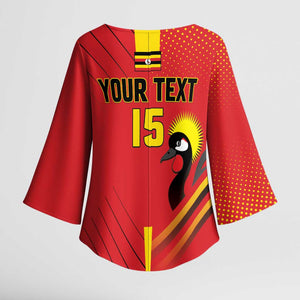 Custom Uganda Basketball Kimono Sleeve Blouse Go Silverbacks