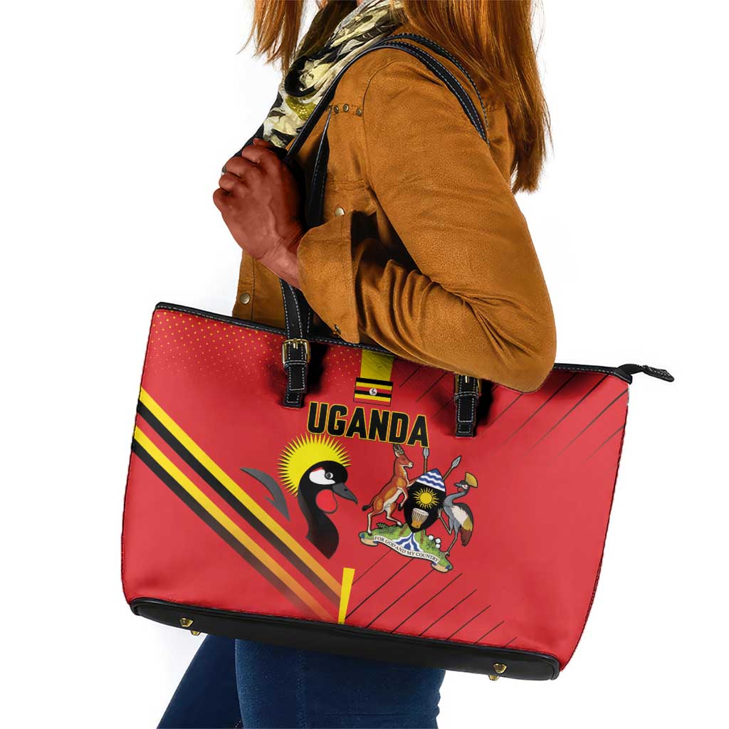 Uganda Basketball Leather Tote Bag Go Champions Silverbacks - African Pride
