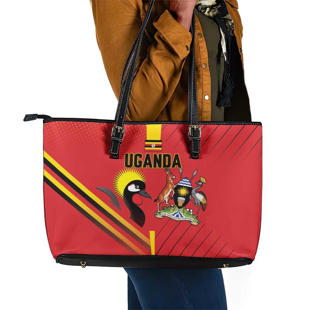 Uganda Basketball Leather Tote Bag Go Champions Silverbacks - African Pride