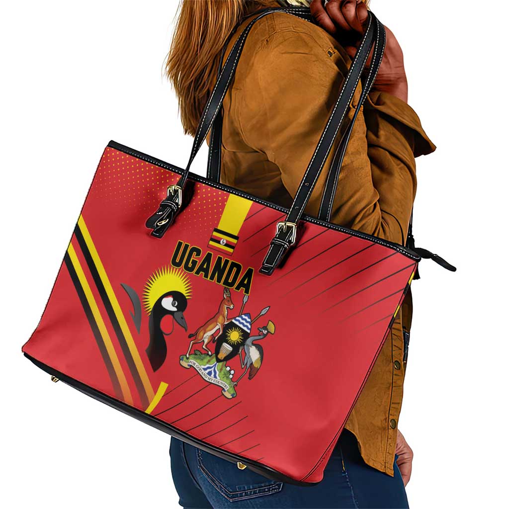 Uganda Basketball Leather Tote Bag Go Champions Silverbacks - African Pride