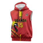 Custom Uganda Basketball Sleeveless Hoodie Go Champions Silverbacks - African Pride
