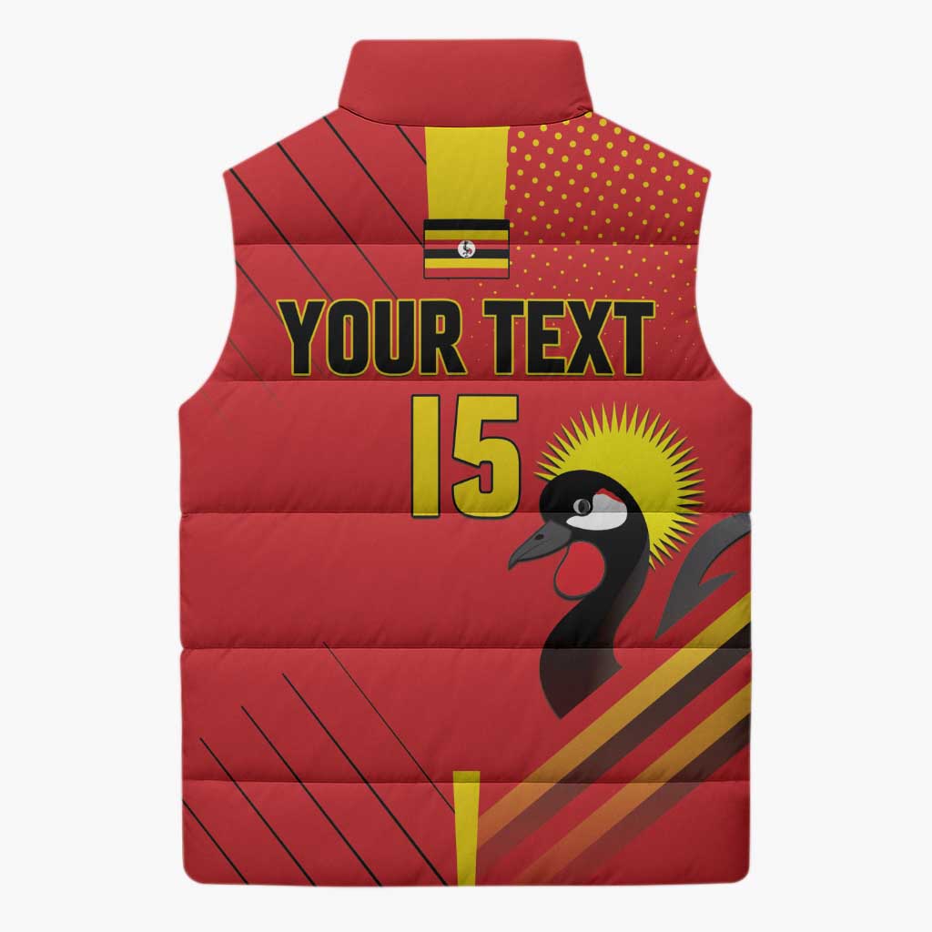 Custom Uganda Basketball Sleeveless Puffer Jacket Go Silverbacks