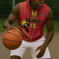 Custom Uganda Basketball Sleeveless Zip Hoodie Go Champions Silverbacks - African Pride