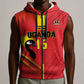 Custom Uganda Basketball Sleeveless Zip Hoodie Go Champions Silverbacks - African Pride