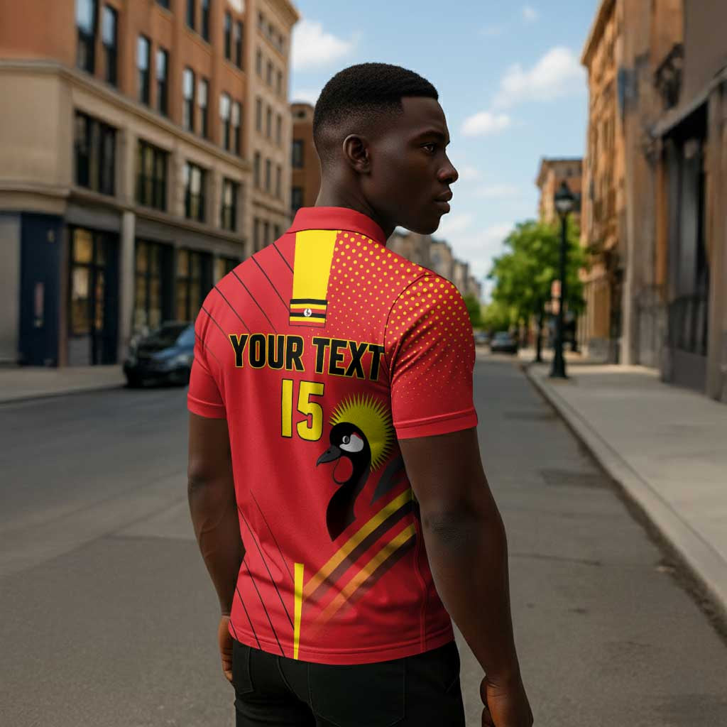 Custom Uganda Basketball Zipper Polo Shirt Go Silverbacks