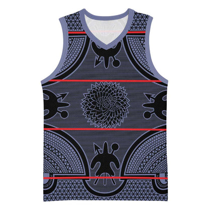 Basotho Blanket Basketball Jersey Lesotho Seanamarena Heritage - Serenity LT15