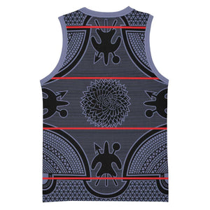 Basotho Blanket Basketball Jersey Lesotho Seanamarena Heritage - Serenity LT15