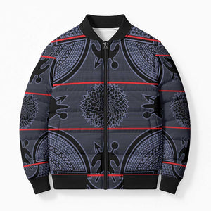 Lesotho Seanamarena Bomber Puffer Jacket Basotho Traditional Blanket Style - Serenity