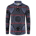 Lesotho Seanamarena Button Sweatshirt Basotho Traditional Blanket Style - Serenity