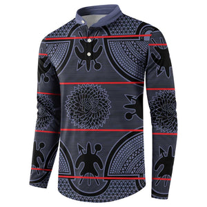 Lesotho Seanamarena Button Sweatshirt Basotho Traditional Blanket Style - Serenity