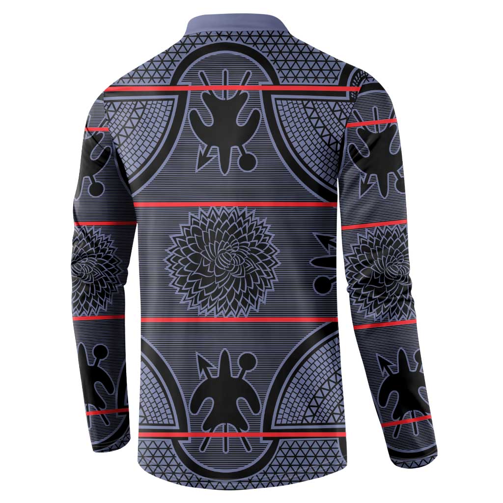 Lesotho Seanamarena Button Sweatshirt Basotho Traditional Blanket Style - Serenity