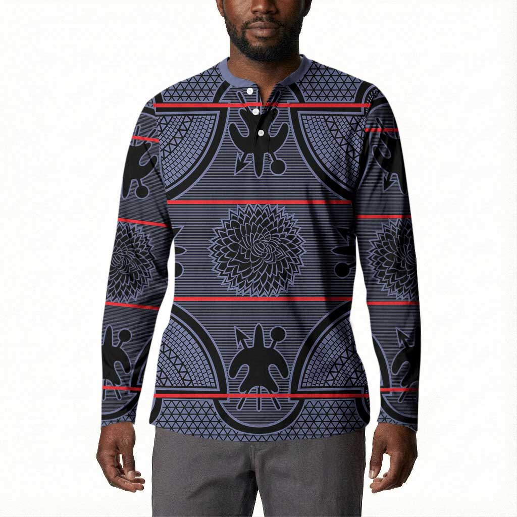 Lesotho Seanamarena Button Sweatshirt Basotho Traditional Blanket Style - Serenity