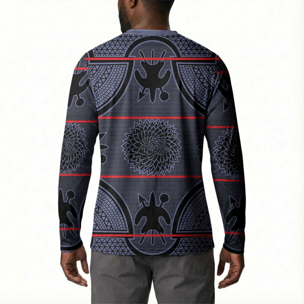 Lesotho Seanamarena Button Sweatshirt Basotho Traditional Blanket Style - Serenity