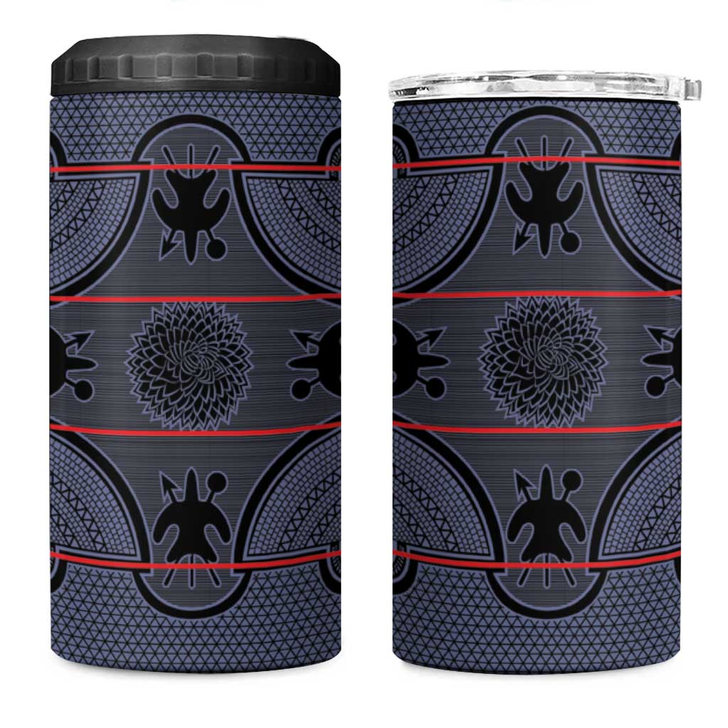 Basotho Blanket 4 in 1 Can Cooler Tumbler Lesotho Seanamarena Heritage - Serenity - African Pride