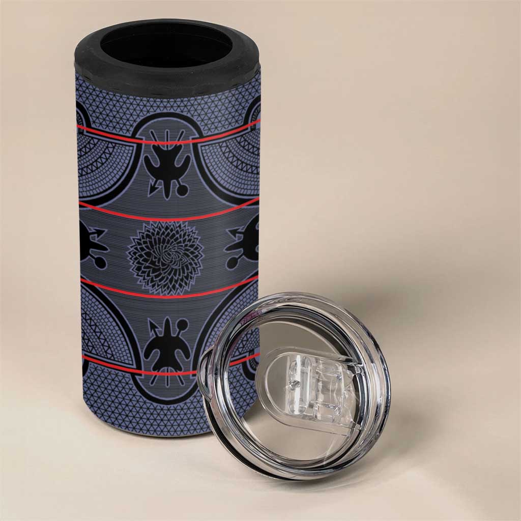 Basotho Blanket 4 in 1 Can Cooler Tumbler Lesotho Seanamarena Heritage - Serenity - African Pride