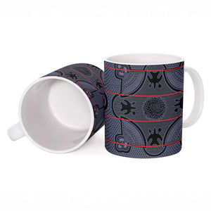 Lesotho Seanamarena Ceramic Mug Basotho Traditional Blanket Style - Serenity