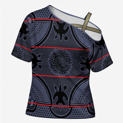 Lesotho Seanamarena Cross Shoulder Shirt Basotho Traditional Blanket Style - Serenity