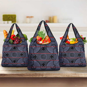 Basotho Blanket Grocery Bag Lesotho Seanamarena Heritage - Serenity - African Pride