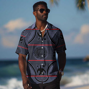 Basotho Blanket Hawaiian Shirt Lesotho Seanamarena Heritage - Serenity - African Pride