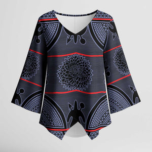 Lesotho Seanamarena Kimono Sleeve Blouse Basotho Traditional Blanket Style - Serenity