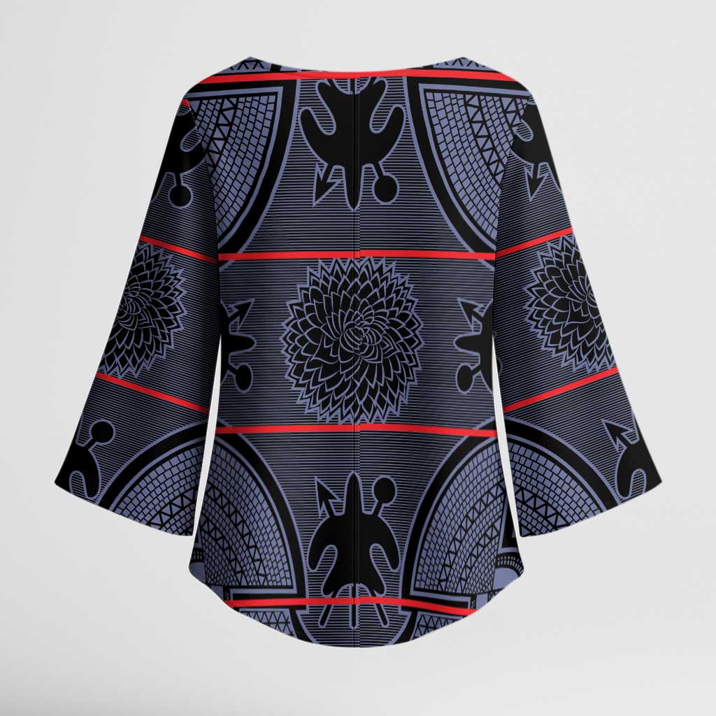Lesotho Seanamarena Kimono Sleeve Blouse Basotho Traditional Blanket Style - Serenity