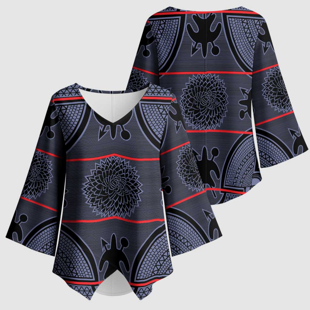 Lesotho Seanamarena Kimono Sleeve Blouse Basotho Traditional Blanket Style - Serenity
