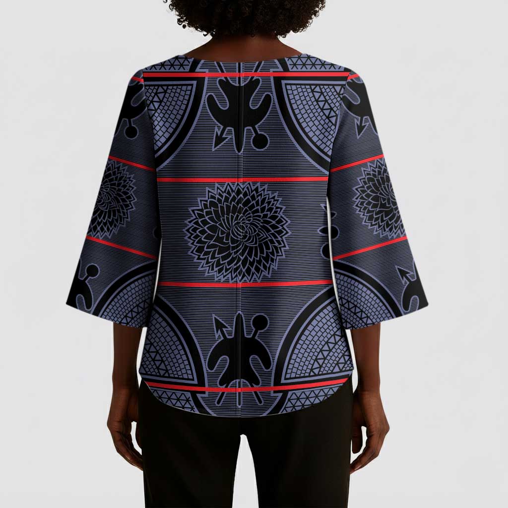 Lesotho Seanamarena Kimono Sleeve Blouse Basotho Traditional Blanket Style - Serenity